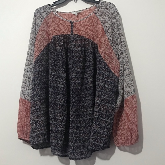 Lucky Brand Peasant blouse size 3X - Picture 3 of 10